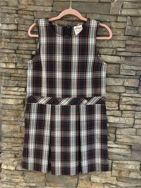 Becky Thatcher Girls Plaid School Uniform Jumper Dress size 12